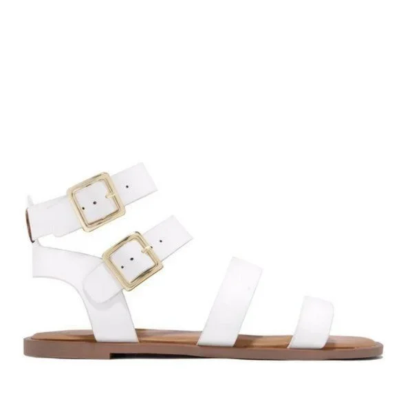 !! NEW !! Strappy Gladiator Sandals in White - Picture 2 of 10